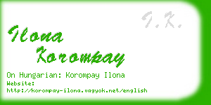 ilona korompay business card